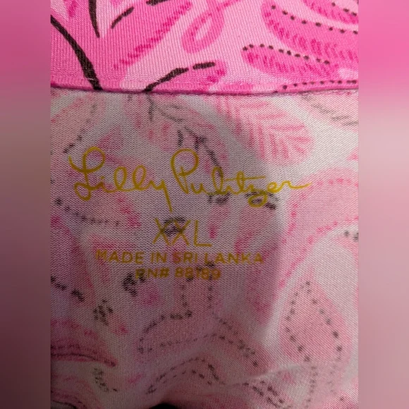 Lilly Pulitzer Pajama- Cerise Pink Pinkie Promises XXL - Picture 7 of 9